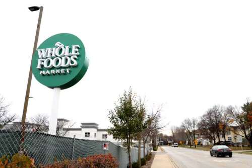 Signs are up at the Whole Foods coming soon to St. Charles